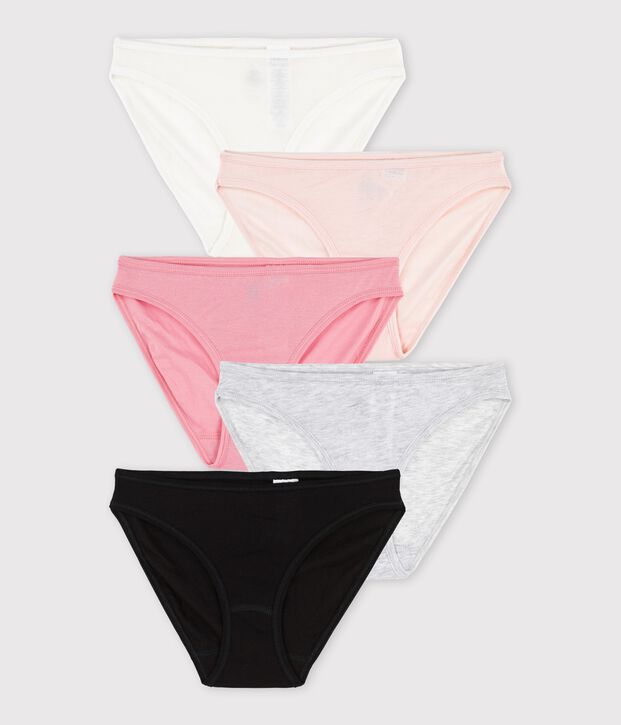 Lotto 5 slip cotone leggero Donna multicolore