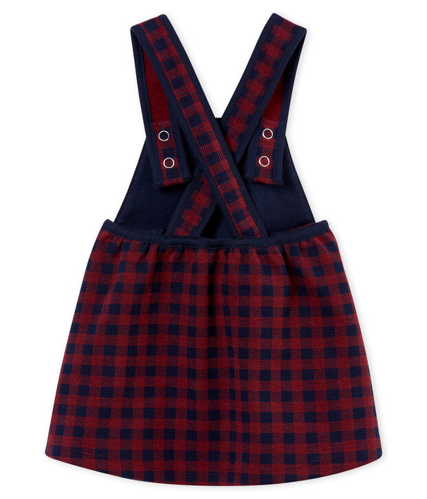 Abito vichy per beb&eacute; femmina rosso/blu