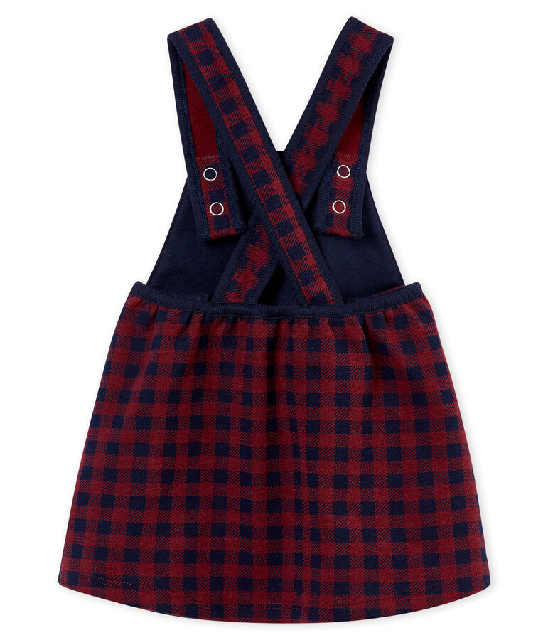 Abito vichy per beb&eacute; femmina rosso/blu