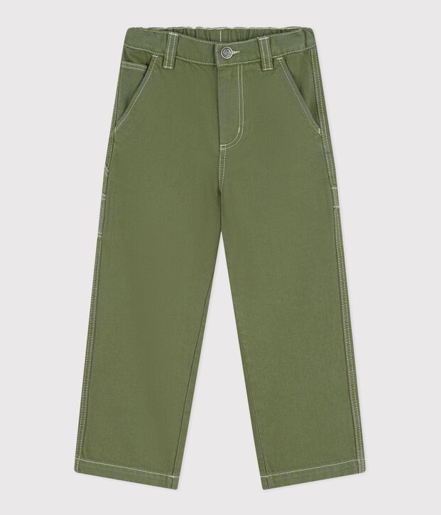Pantaloni carpenter in cotone bambino OLIVINE