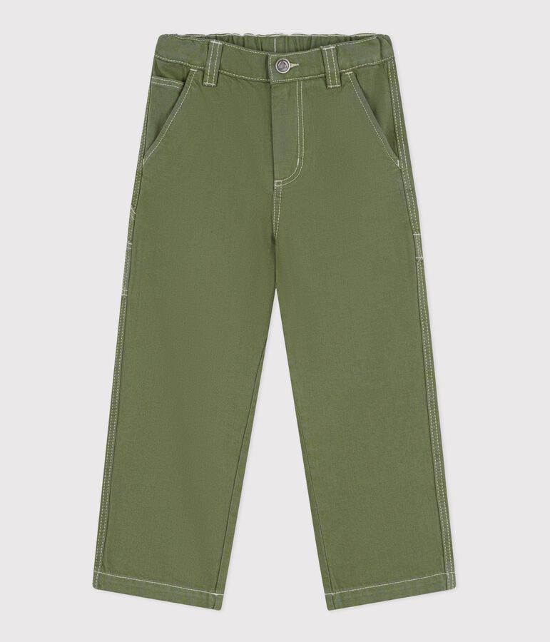 Pantaloni carpenter in cotone bambino verde