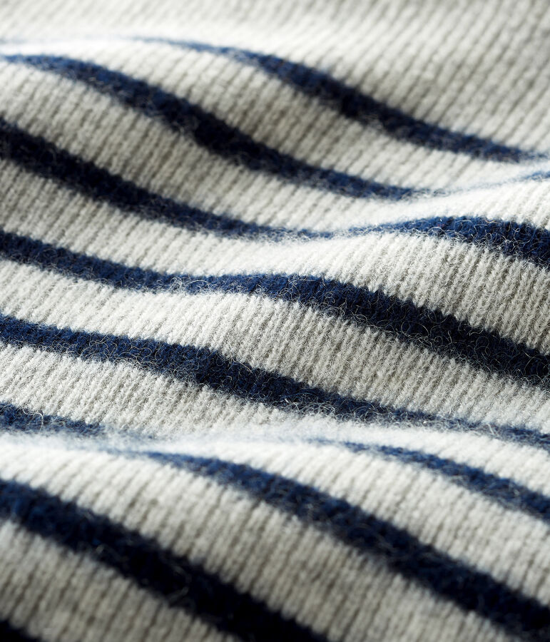 Pull in cachemire beb&egrave; maschio grigio/blu