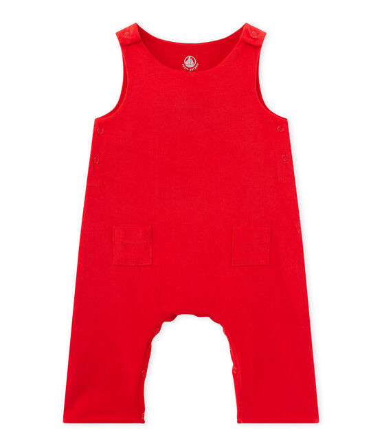 Salopette per bebè maschio in velluto rosso FROUFROU
