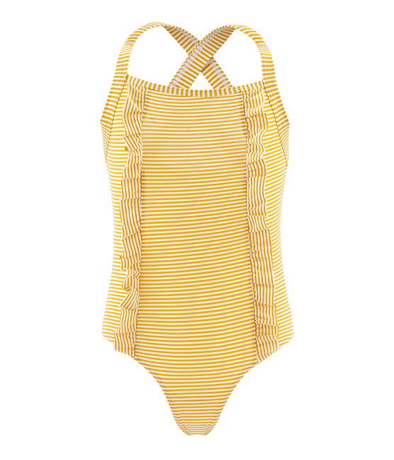 Costume intero bambina giallo BAMBOO/bianco MARSHMALLOW