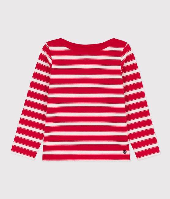 Marinière bambino unisex in cotone spesso rosso PEPS/bianco MARSHMALLOW