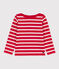 Marinière bambino unisex in cotone spesso rosso PEPS/bianco MARSHMALLOW