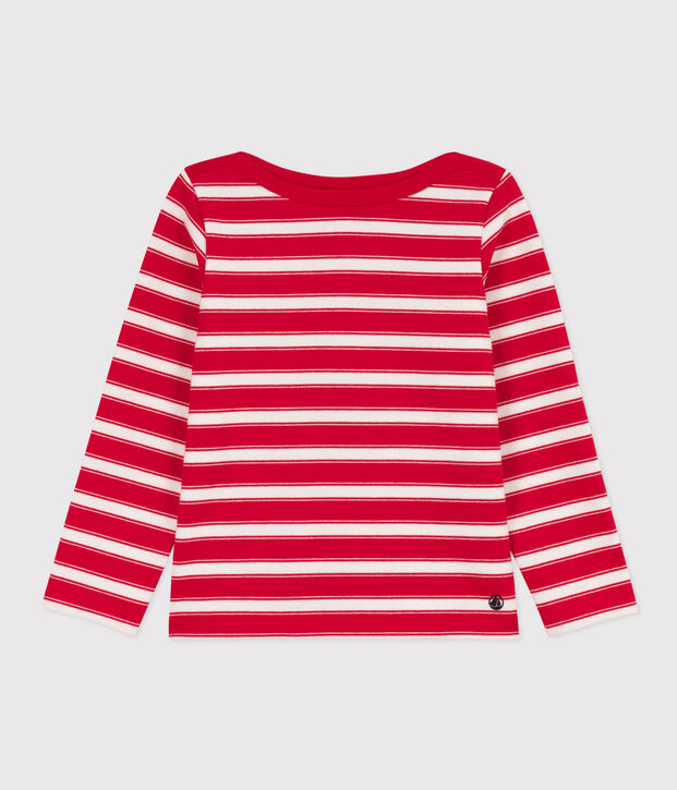 Marini&egrave;re bambino unisex in cotone spesso rosso/bianco
