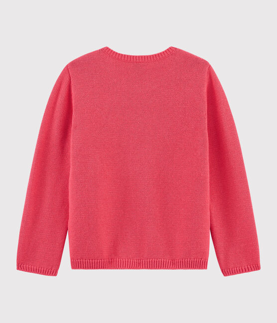 Pullover in lana e cotone bambina rosa ROSE FLASHY
