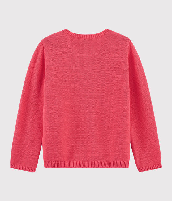 Pullover in lana e cotone bambina rosa ROSE FLASHY