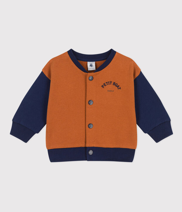Teddy beb&egrave; in felpa marrone/blu