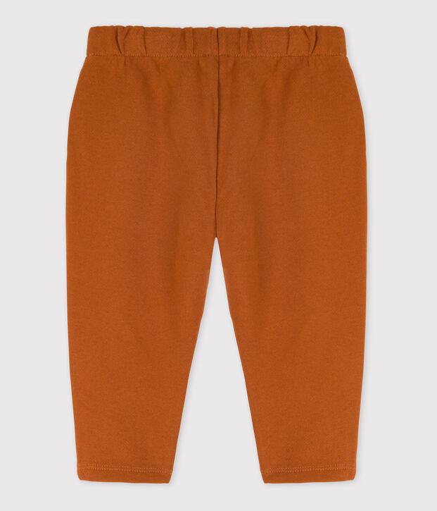 Pantaloni in tessuto felpato per neonati marrone