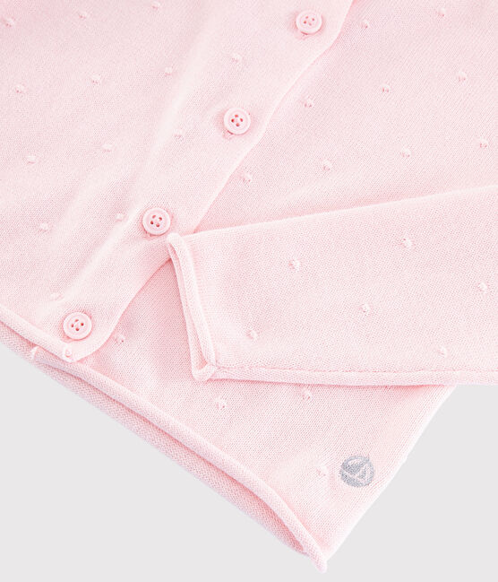 Cardigan tricot in cotone bambina rosa MINOIS