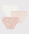Confezione da 3 slip bambina in cotone nuvole variante 1