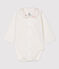 Body in cotone bebè con colletto bianco MARSHMALLOW