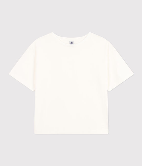 T-shirt LE BOXY in cotone donna bianco MARSHMALLOW