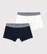 Confezione da 2 boxer bambino in cotone a costine