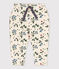 Pantaloni bebè in tessuto felpato fantasia bianco AVALANCHE/ MULTICO