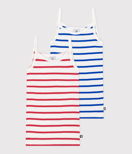 Set di 2 canotte in cotone a righe bambino variante 1