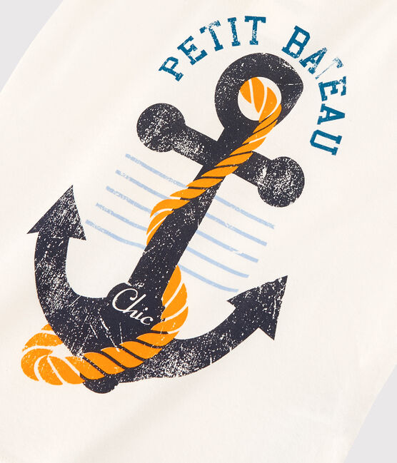 T-shirt maniche corte in jersey bambino bianco MARSHMALLOW 1