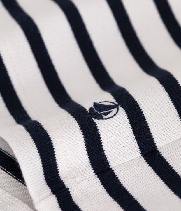 Marini&egrave;re donna abbottonata in cotone bianco/blu