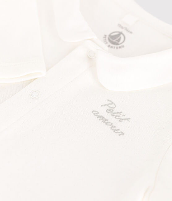 Pigiama in tubique neonato bianco MARSHMALLOW