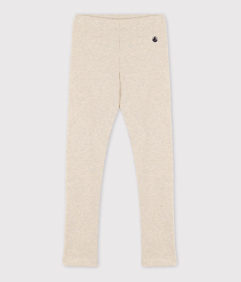 Leggings bambina in cotone beige MONTELIMAR CHINE