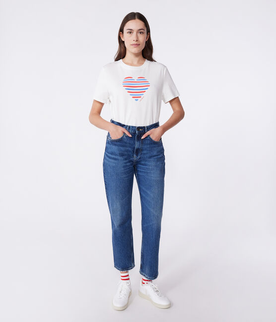T-shirt donna Le Droit in cotone tinta unita bianco MARSHMALLOW