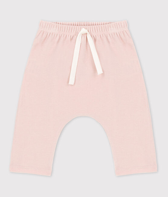 Pantalone bebè in velluto  di cotone rosa SALINE