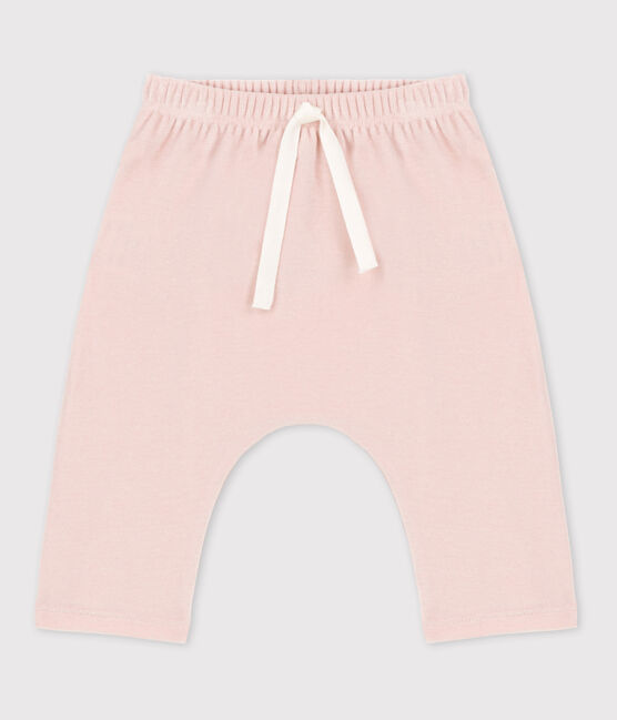 Pantalone bebè in velluto  di cotone rosa SALINE