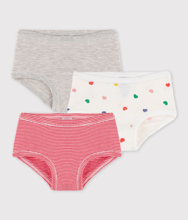 Trio slip bambina multicolore