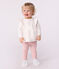 Blusa a maniche lunghe in cotone tinta unita neonato bianco MARSHMALLOW