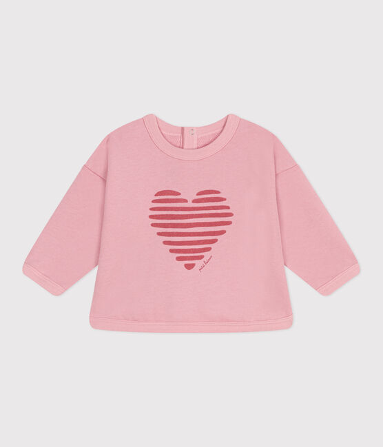 Felpa per neonati in cotone semplice rosa CHARME