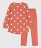 Camicia da notte e legging cuore bambina in molleton e in cotone BRANDY/ AVALANCHE