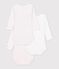 Lot de bodies manches longues en coton multicolore