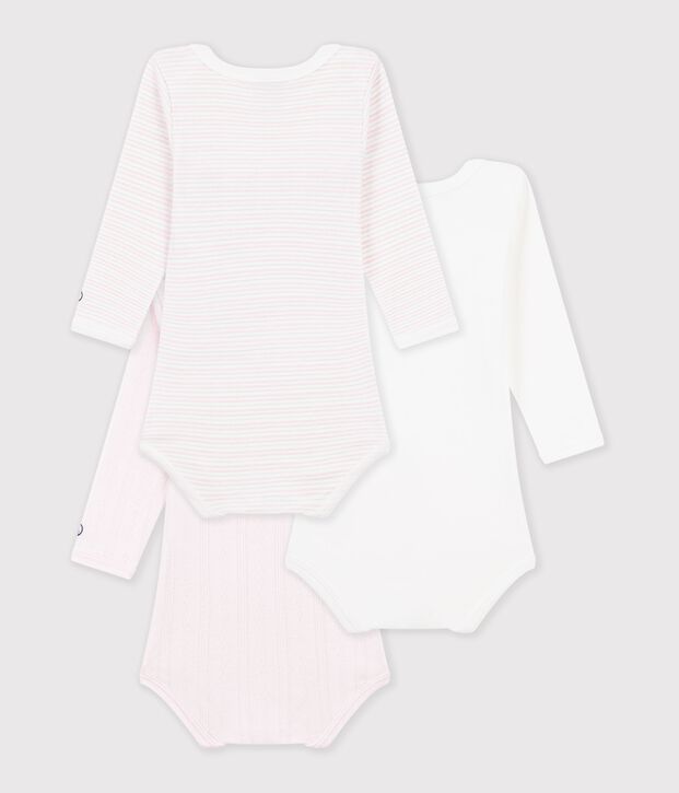 Lot de bodies manches longues en coton multicolore