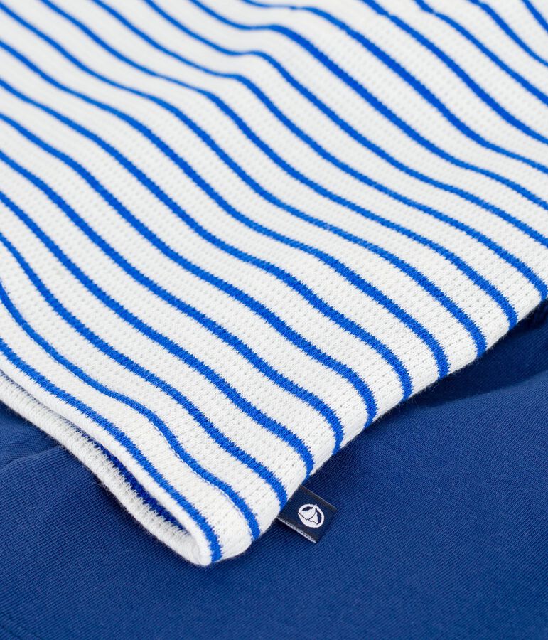 Set 2 pezzi in cotone con T-shirt con colletto alla marinara neonato blu/blu