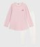 Camicia da notte e leggings bambina in ciniglia rosa JOLI/bianco MULTICO