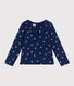 T-shirt bambina a maniche lunghe in cotone a fiori