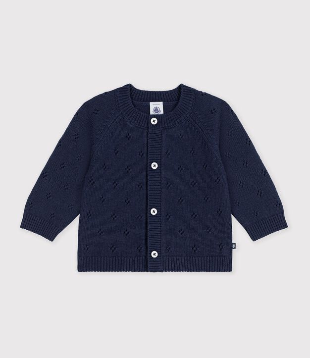 Cardigan in maglia di misto lana e cotone tinta unita neonato SOIR