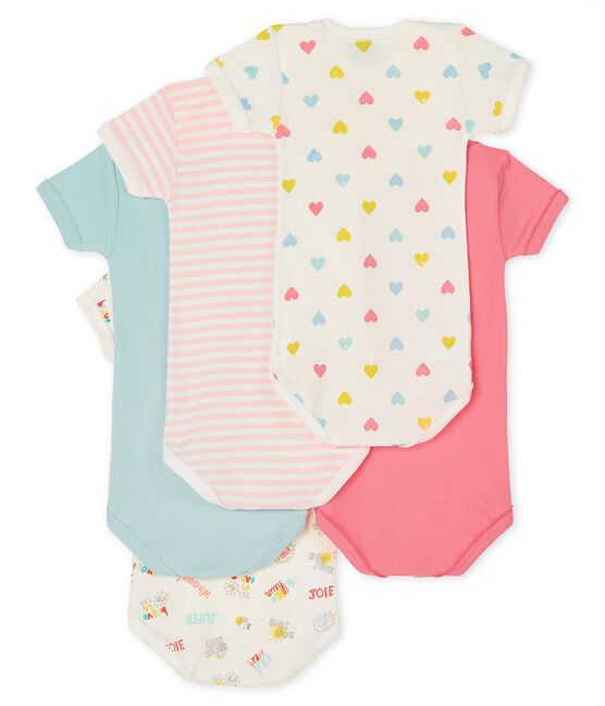 Confezione da 5 body manica corta bebè bambina variante 1
