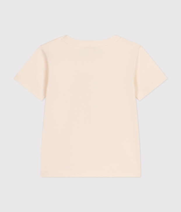 T-shirt a maniche corte in jersey sottile bambino ecru