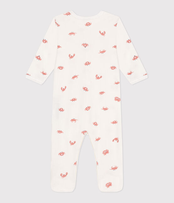 Pigiama in cotone con granchi neonato bianco MARSHMALLOW/bianco MULTICO