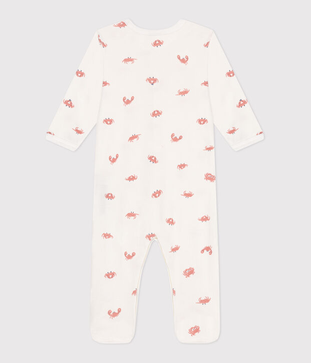 Pigiama in cotone con granchi neonato bianco/multicolore