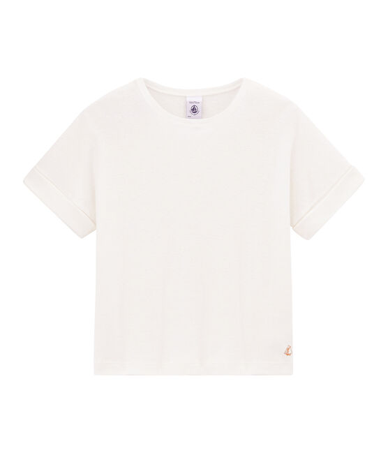 T-shirt a maniche corte bambina bianco MARSHMALLOW