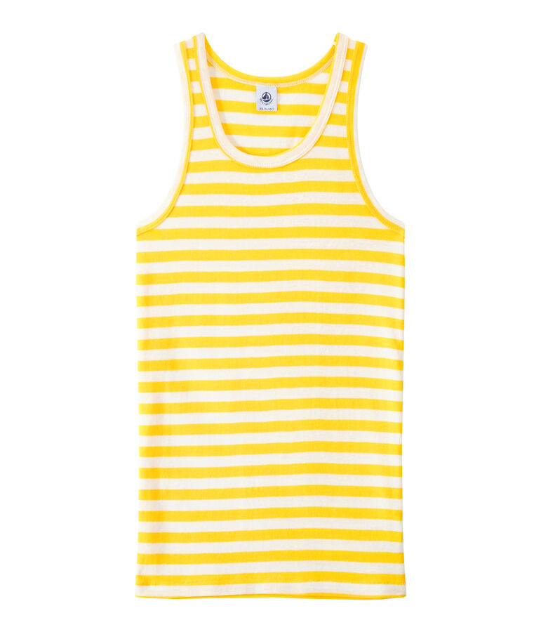 Canotta donna in costina originale 1x1 giallo SHINE/bianco MARSHMALLOW