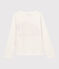 T-shirt bambina a maniche lunghe in cotone bianco MARSHMALLOW