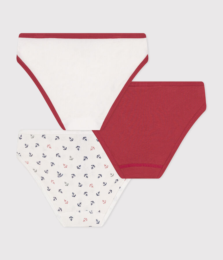 Confezione da 3 slip bambina in cotone multicolore