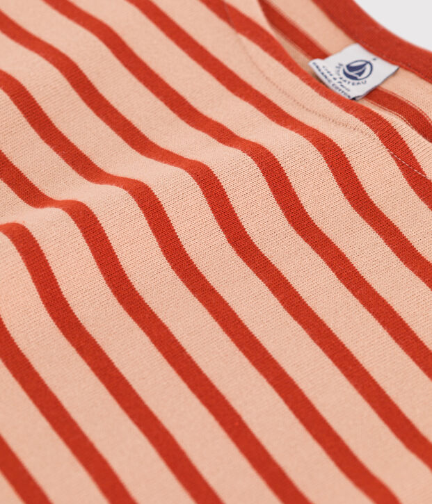 Marini&egrave;re in cotone Donna beige/rosso