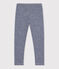 Leggings millerighe in lana e cotone blu MEDIEVAL/bianco MARSHMALLOW