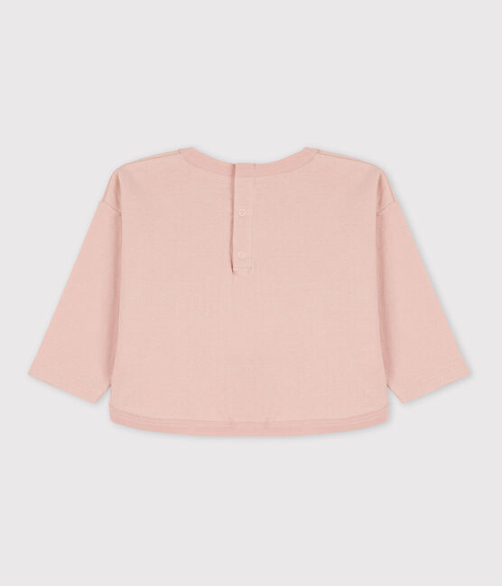 T-shirt maniche lunghe bebè in tubique rosa SALINE